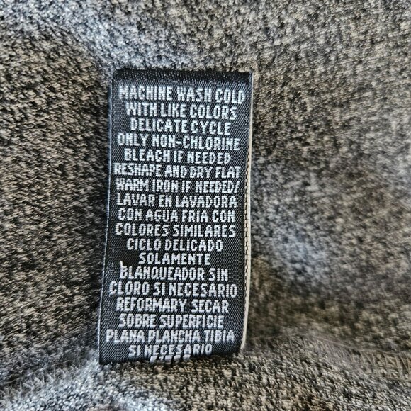 Rafaella Woman Size M Gray Cardigan Sweater With Ruffled Collar & Front Cottage - Picture 6 of 6